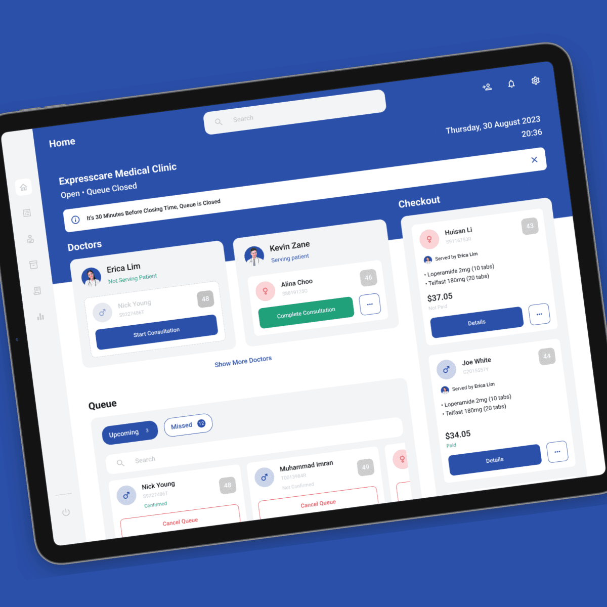 Clinic App Showcase Page 1