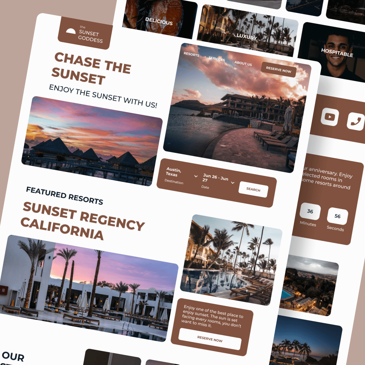 Sunset Goddess Landing Page